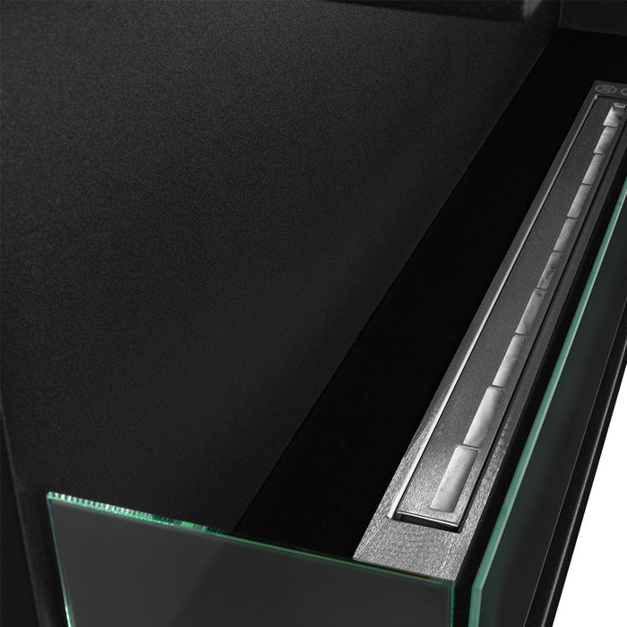 Camino a Bioetanolo da Incasso ad angolo 120x22,4x45 cm Sutri 120 SX Nero