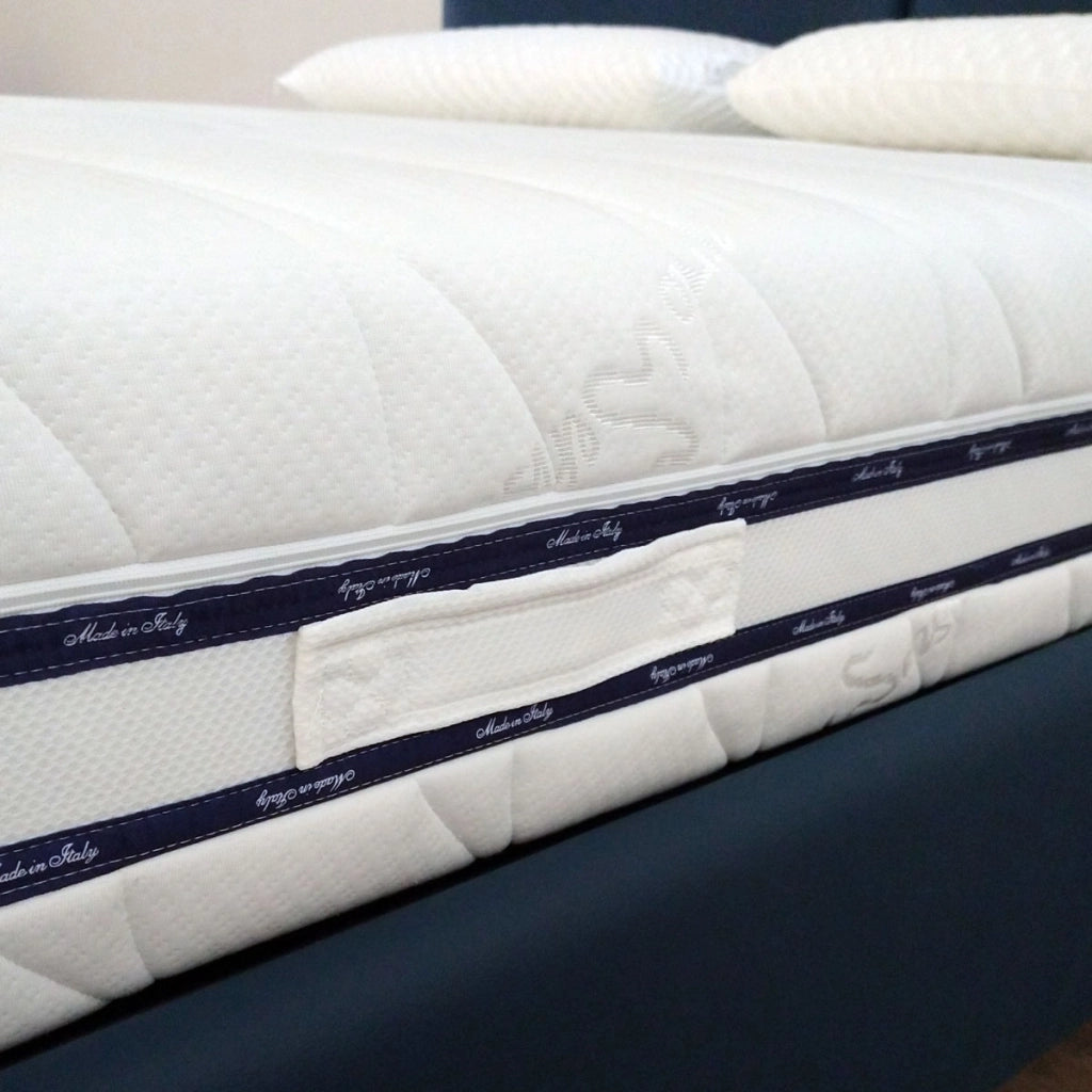 Materasso 1600 molle insacchettate e memory a zone 140x200 cm, Materasso trapuntato anallergico con CUSCINI PROMO, Materasso DETRAIBILE DISPOSITIVO MEDICO ALTO 24 Cm - MED 31