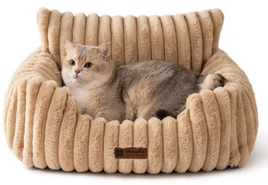 Letto per cani e gatti per interni, morbido e soffice, Letto per gatti, Piccolo letto per cani e gatti, Letto per cani (Kameel, 61x48x30cm)