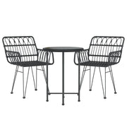 Set da pranzo da giardino mobili da esterno 3 pezzi in resina nera vimini 02_0013676