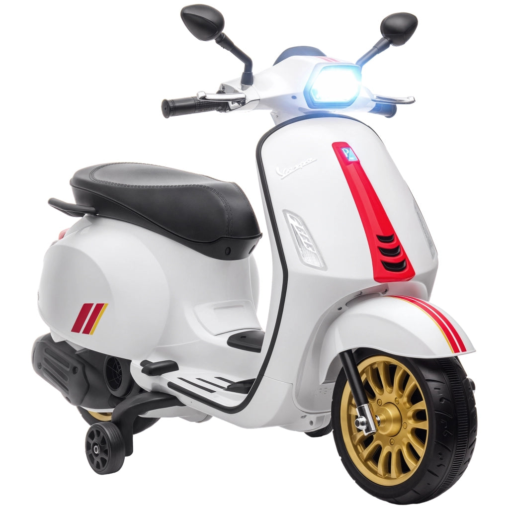 Moto Elettrica Bambini 3 Anni ¨C zephmum ¨C Bianco LED Radio FM 3 km/h 35kg