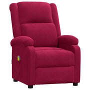 Poltrona Massaggiante Reclinabile Rosso Vino in Tessuto cod mxl 31754
