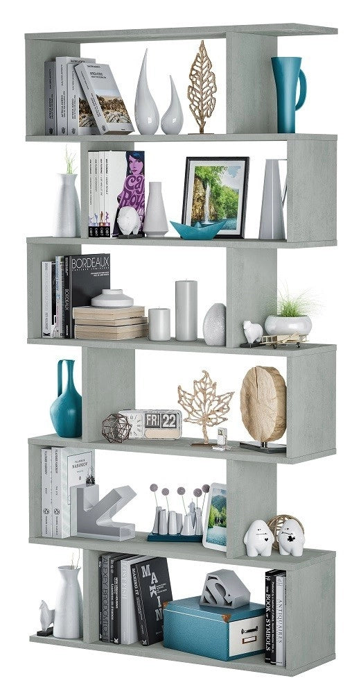 KIT LIBRERIA ATHENA DESIGN  CM 80X25X192H  CEMENTO