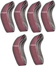 Set di cinture di abrasione 6 pezzi 915 x 100 mm - Cinture di abrasione 60/80/100/120/150/180 - Ossidiana di alluminio - Lavorazione del legno - Hardware metallico - Ottimo effetto di abrasione superficiale - Strumenti di abrasione