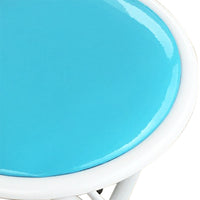 Sgabello Pieghevole da Campeggio Slim Ø30x45 h cm in Acciaio Blu