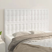 Testiera-Testata-Testiera Decorativa Bianca 144x5x118/128 cm in Similpelle 125625
