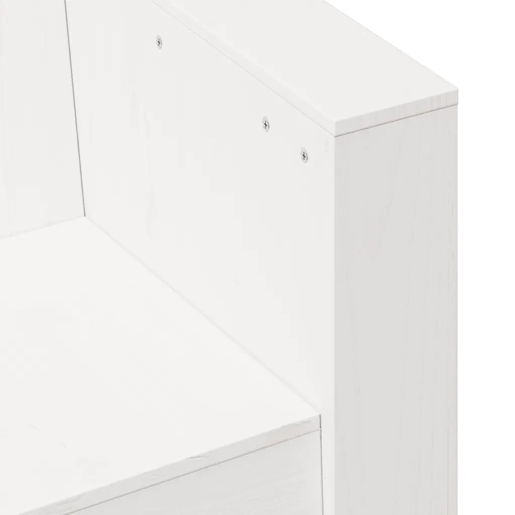 Set Salotto da Giardino 2 pz Bianco in Legno Massello di Pino 3216896