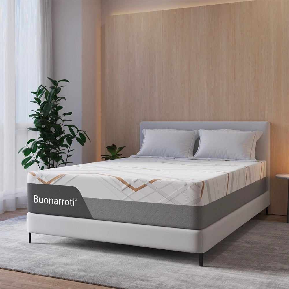 Materasso una piazza e mezza Corvo con Memory Foam, molle insacchettate e tessuto rinfrescante 120x190x30 cm