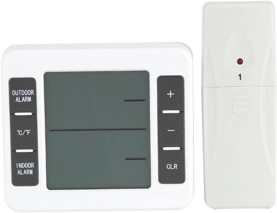 Termometro Digitale Sensoressenza Fili con Display LCD e Allarme Acustico - Sensore Multifunzionale per Interni e Esterni