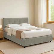 Preston, Letto Matrimoniale Sfoderabile Made in Italy, Grigio