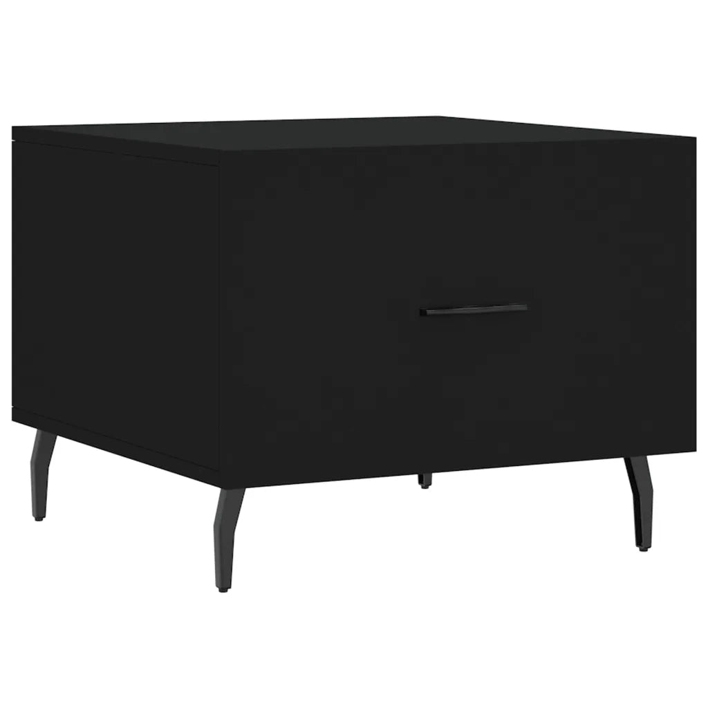 2 pz Tavolini da salotto | Tavolino da caff¨¨ | Tavolino da Soggiorno Neri 50x50x40 cm in Legno Multistrato