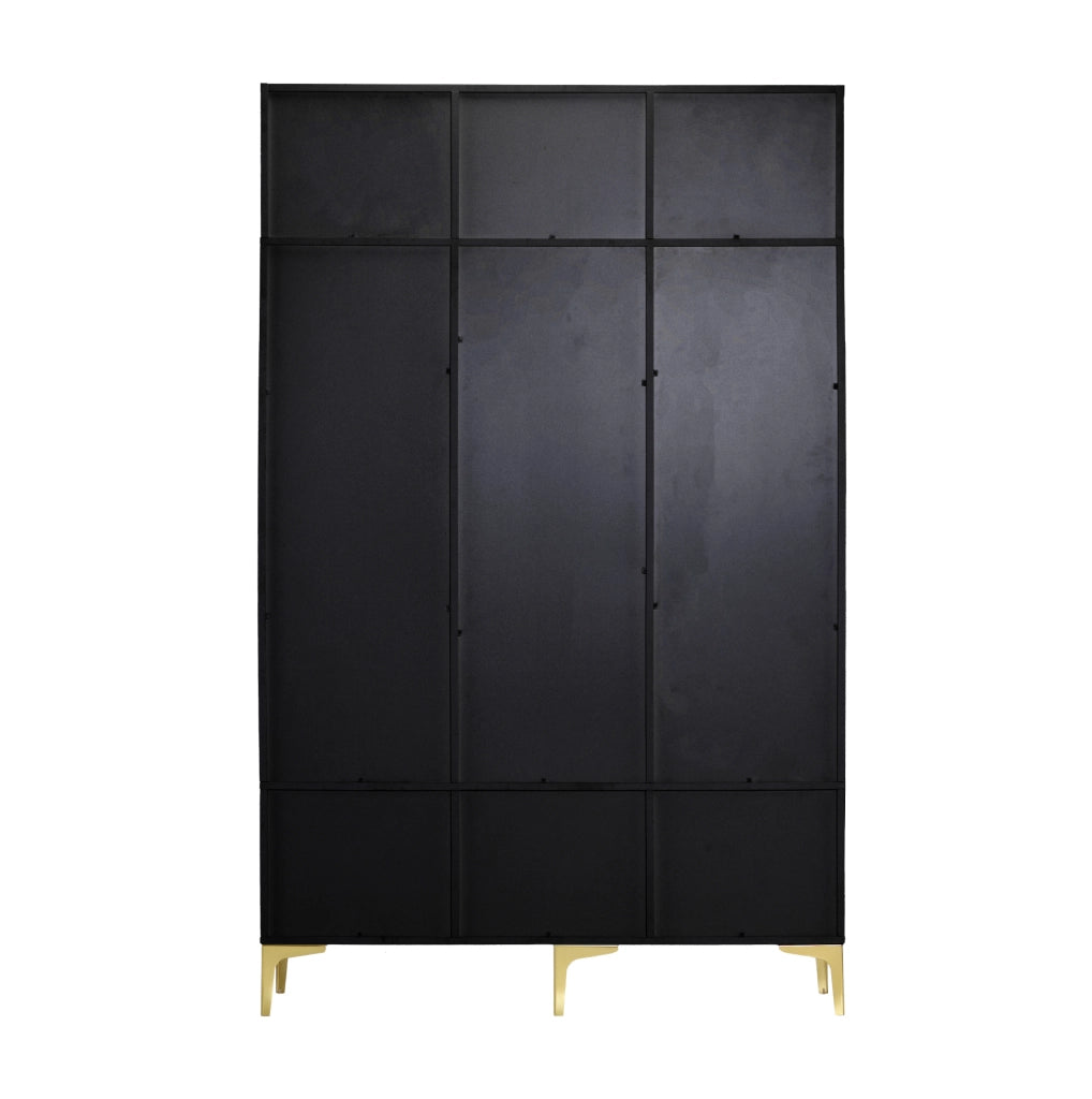 Appendiabiti da ingresso con panca, 120 x 23,5 x 191,5 cm, nero