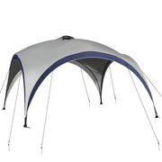 Gazebo da giardino ¨C Zephmum ¨C Poliestere crema e blu 4x4x2.5m