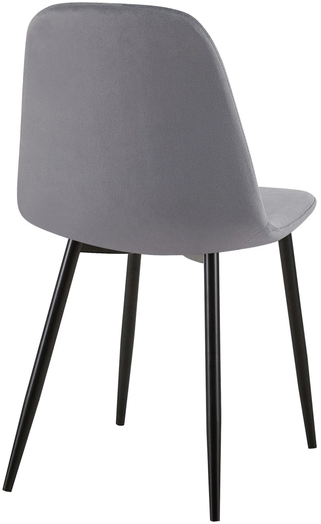 Set di 4 sedie Giverny grigio,Velluto