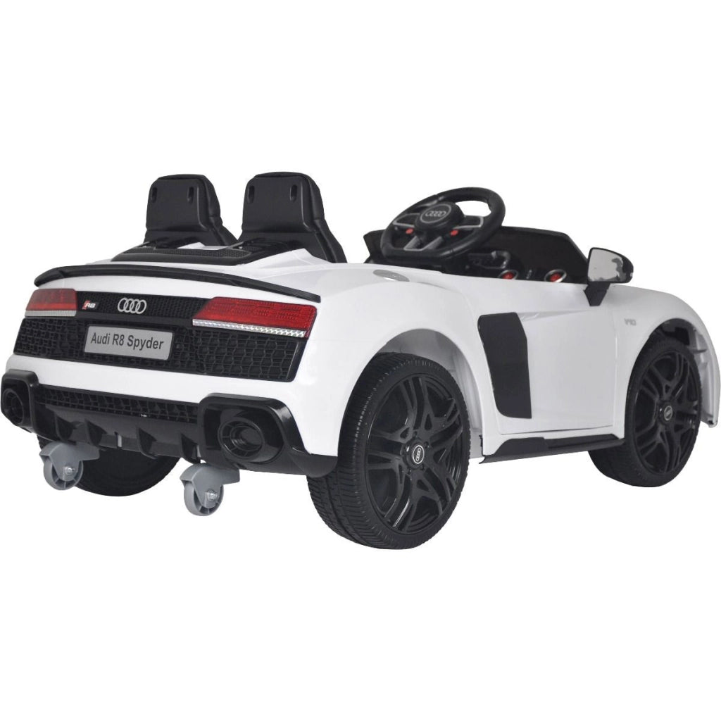 Macchina Elettrica per Bambini 12V con Licenza Audi R8 Spyder Bianca