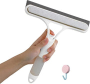 Douchewisser 3 in 1 con gettatore e spugna - duraturo e silenzioso - non lascia segni - per piastrelle in ceramica specchi finestre (bianco) douchewisser