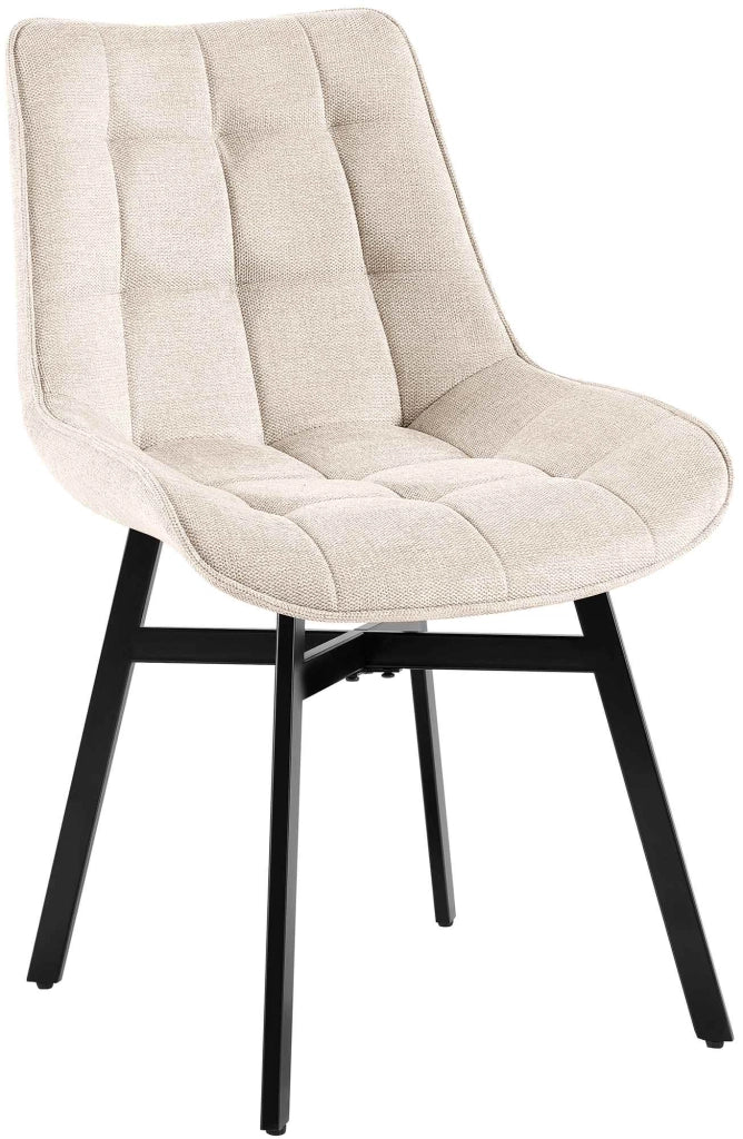 Sedia da Pranzo Colby crema,Tessuto