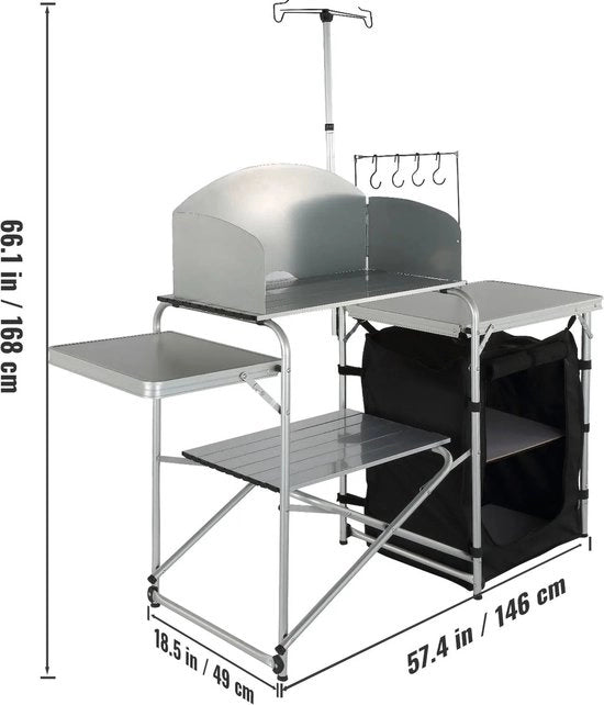 Camping Box Opieggibile - 146x49x168cm - In Alluminio