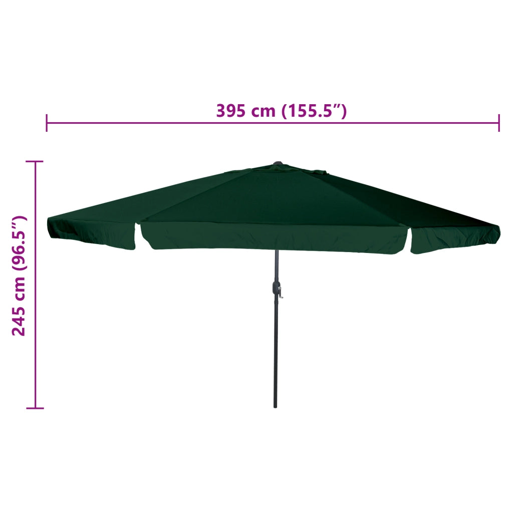 Ombrellone da Giardino  Ã¸395x245 cm Verde