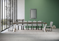 Consolle Allungabile 90-300x40x77 cm in Nobilitato Marrone