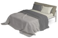 Set Lenzuola Singolo Sopra Sotto e Federe Doubleface Fumo/Panna