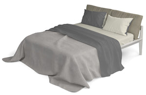 Set Lenzuola Singolo Sopra Sotto e Federe Doubleface Fumo/Panna