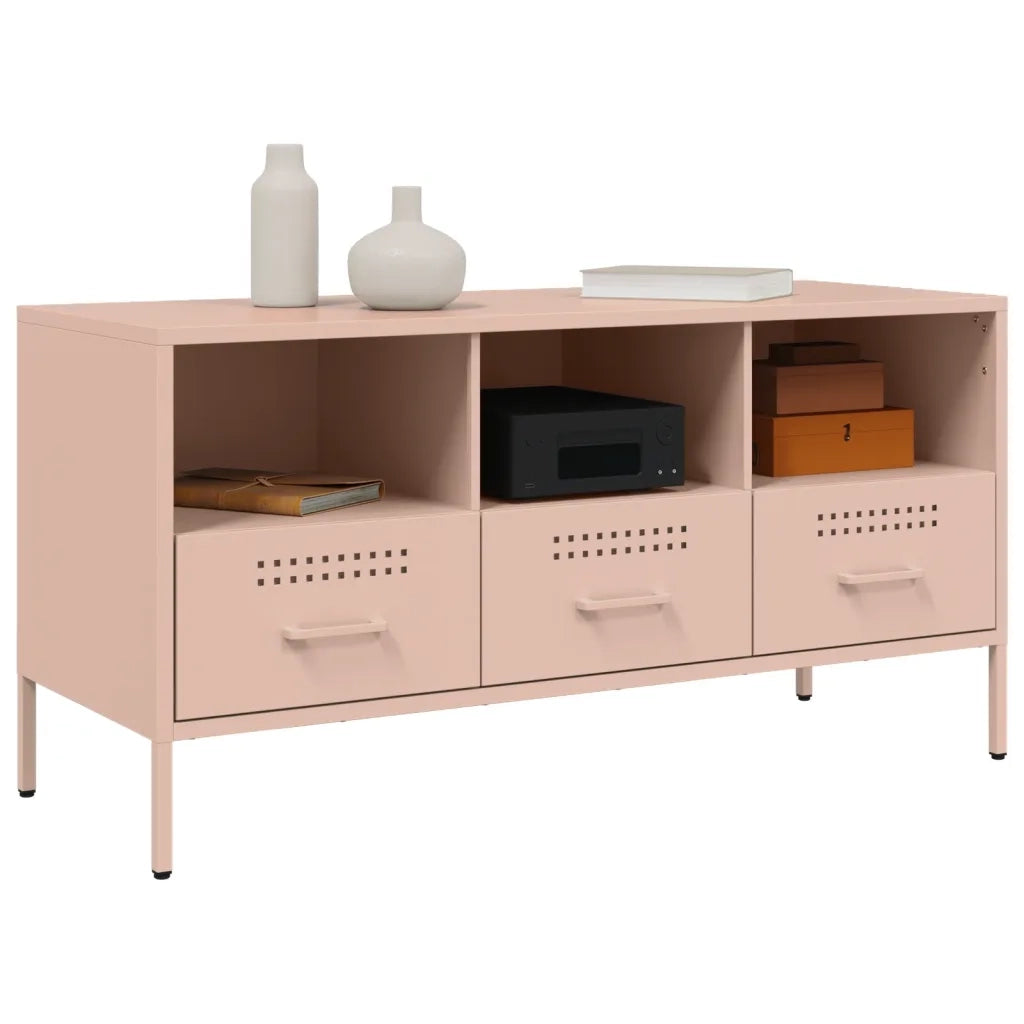 Mobile TV Rosa 100,5x39x50,5 cm in Acciaio 843037
