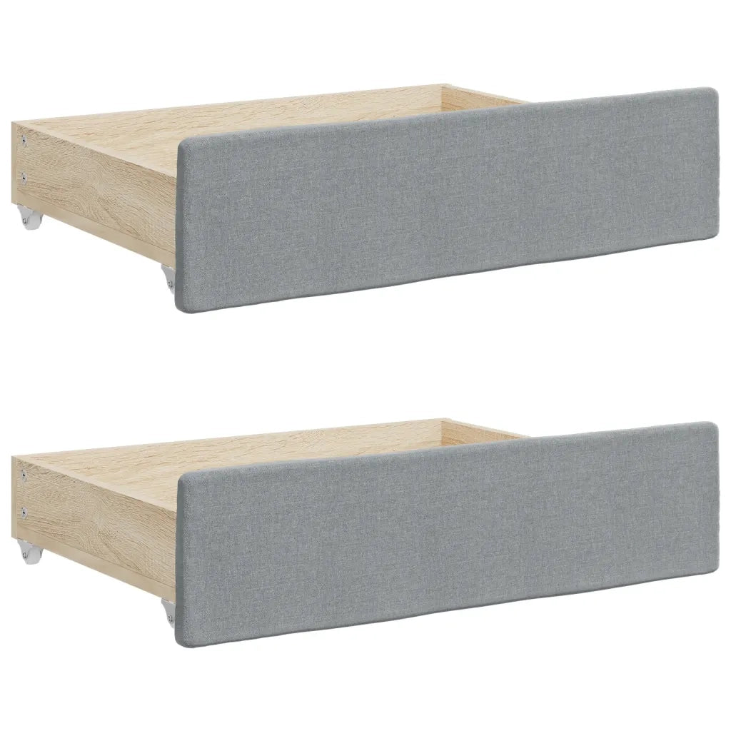 Divano Letto Estraibile Cassetti-Sofa Letto-Daybed Grigio Chiaro 100x200 Tessuto 371041