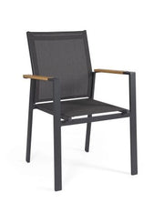 Sedia con braccioli Krion antracite cm 56x61,5x88h