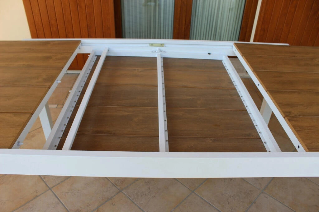 Tavolo Cayman Allungabile 160/240x95x75 h cm in Alluminio Bianco