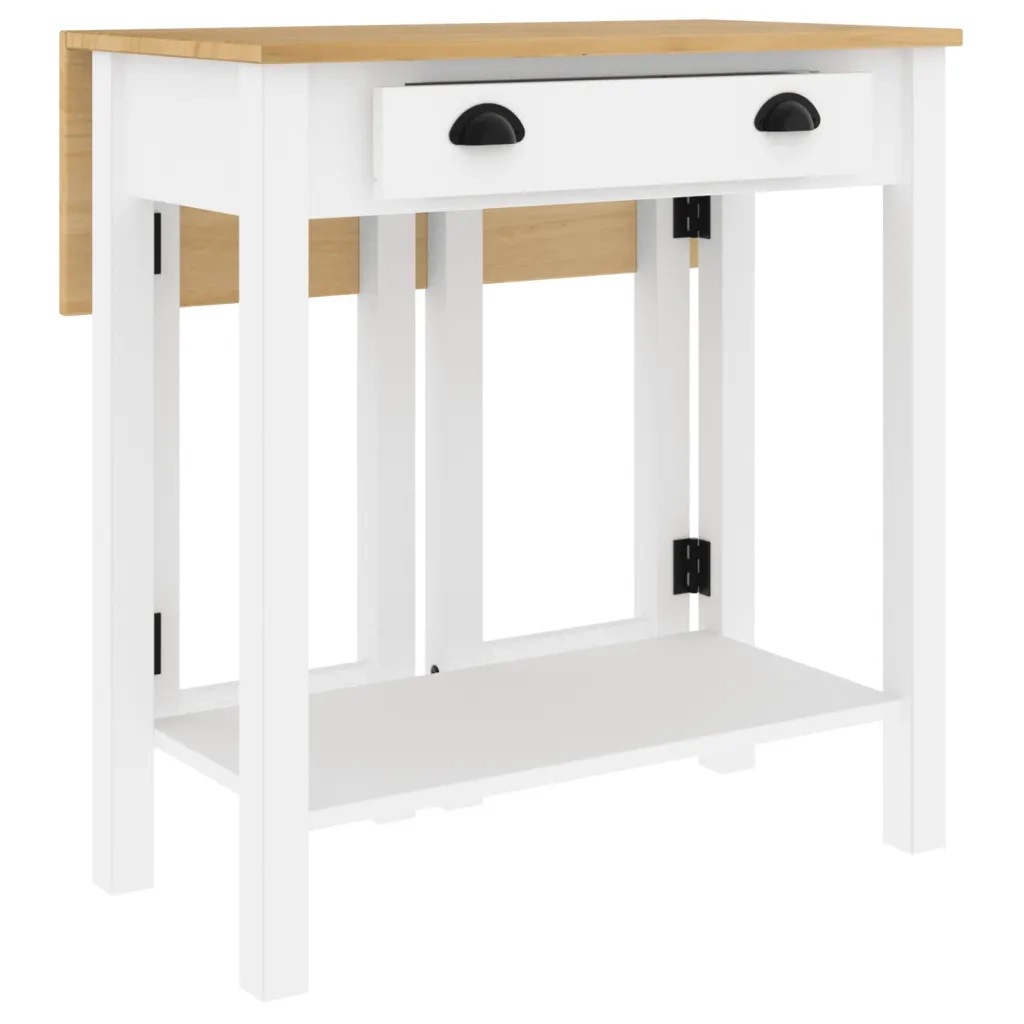 Set da Bar 3 pz Bianco in Legno Massello di Pino 4005698