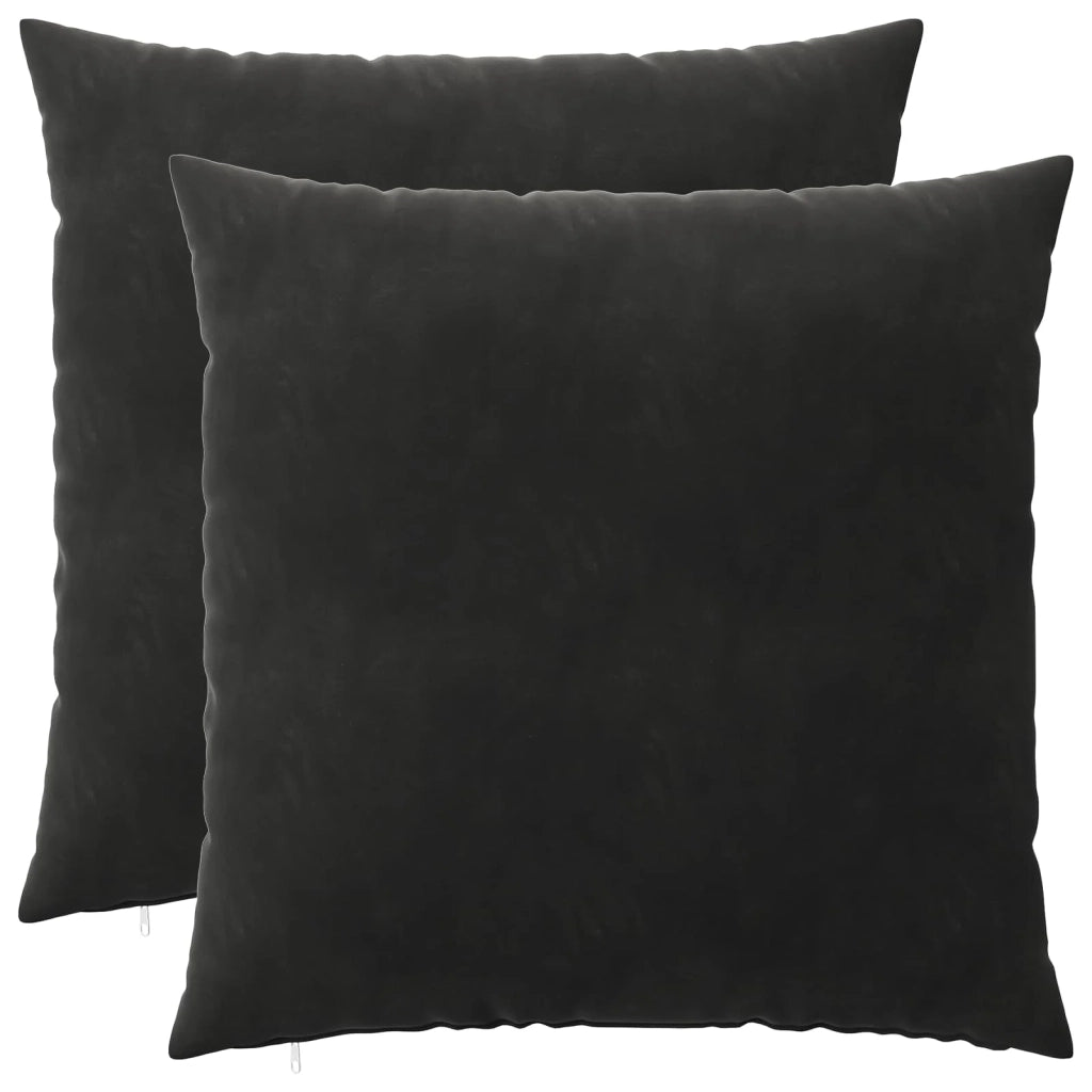 Cuscino con cuscino HEERLEN 2 pz Nero Velluto 928516