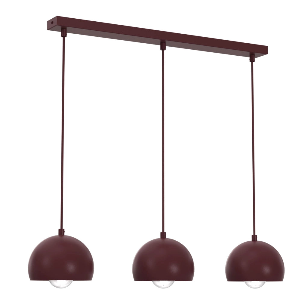 Lampada sospesa Sool 3xE27 bordo a cupola Luminex