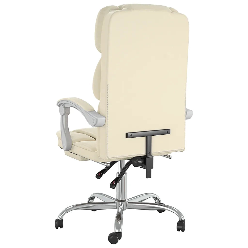 Poltrona da Ufficio Reclinabile Crema in Similpelle 349632