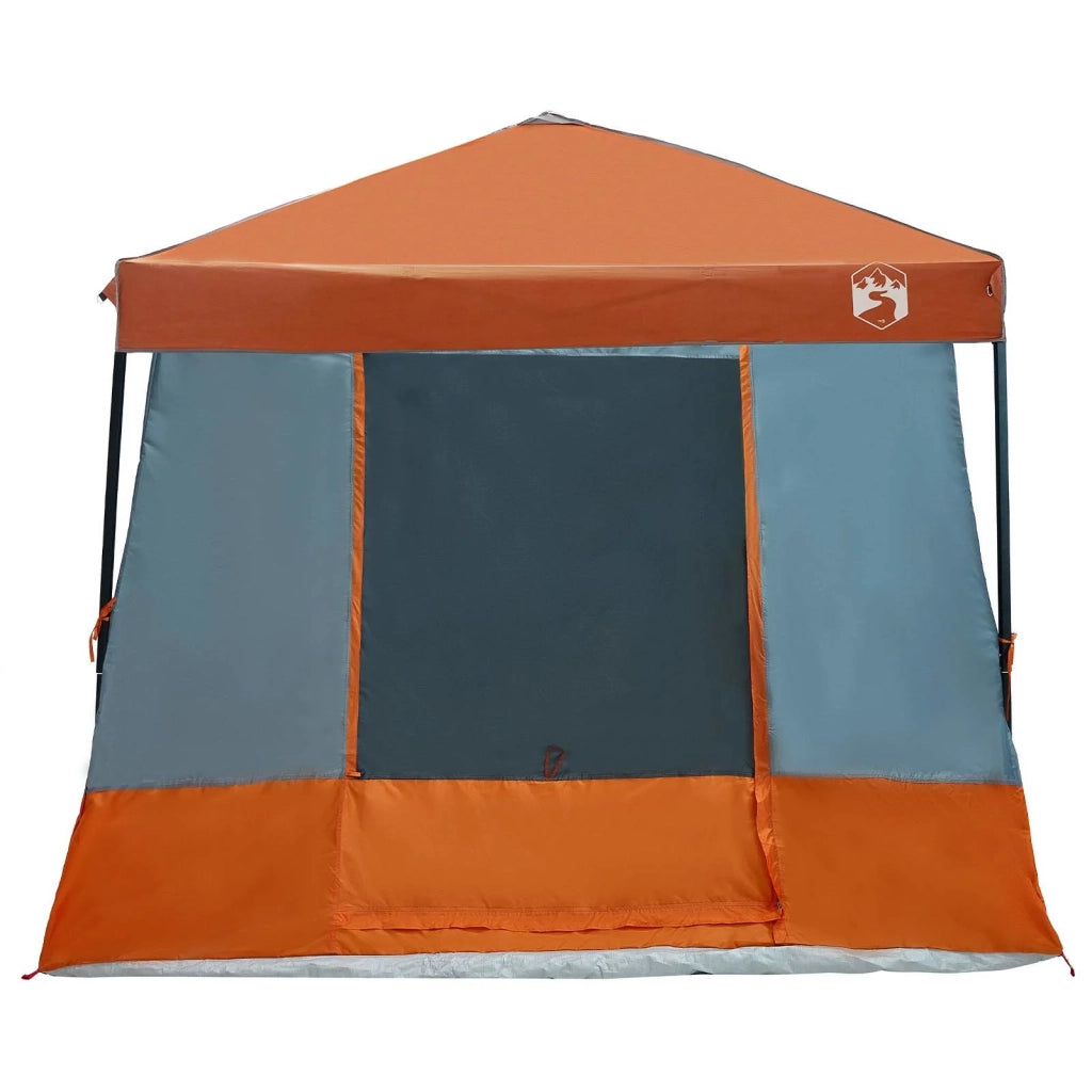 Set di Tende da Campeggio con tetto 2 pcs Grigio e arancione