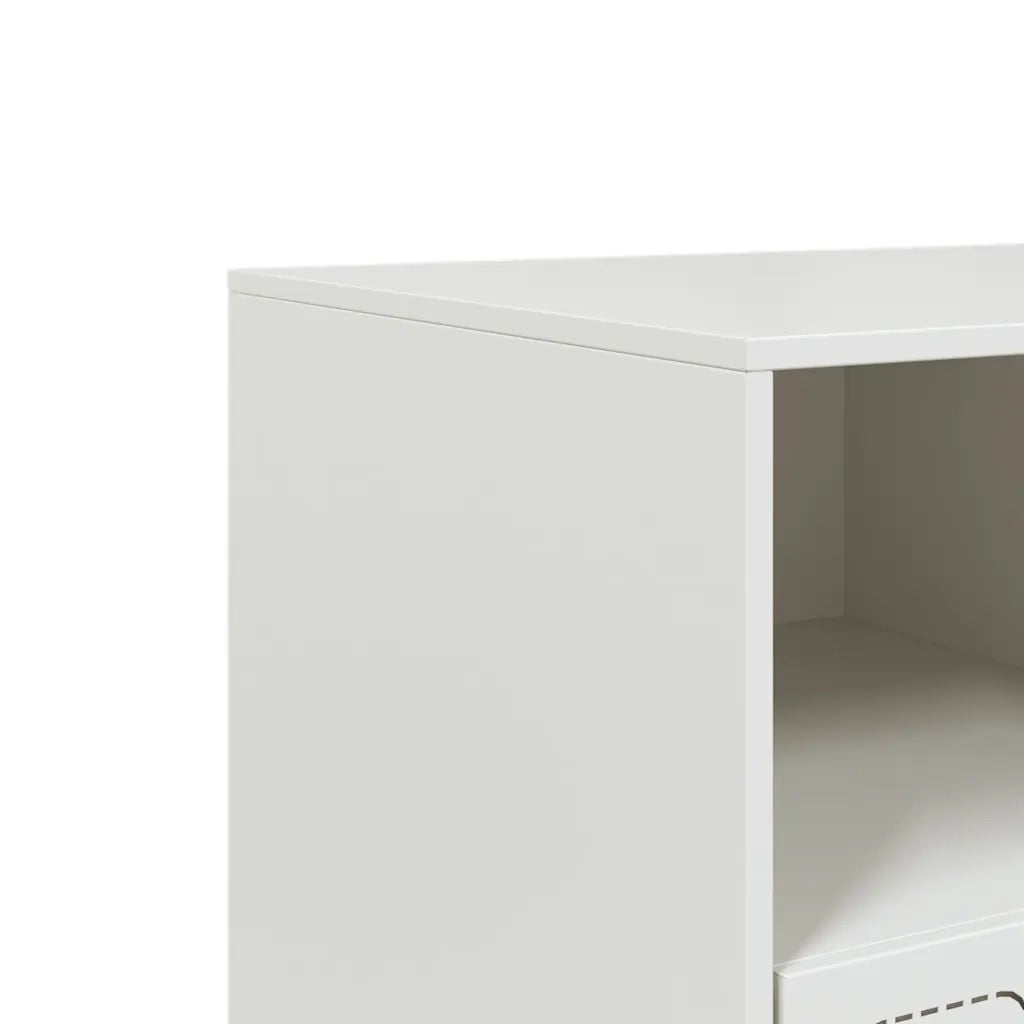 Mobile Porta TV Bianco 99x39x44 cm in Acciaio 841738