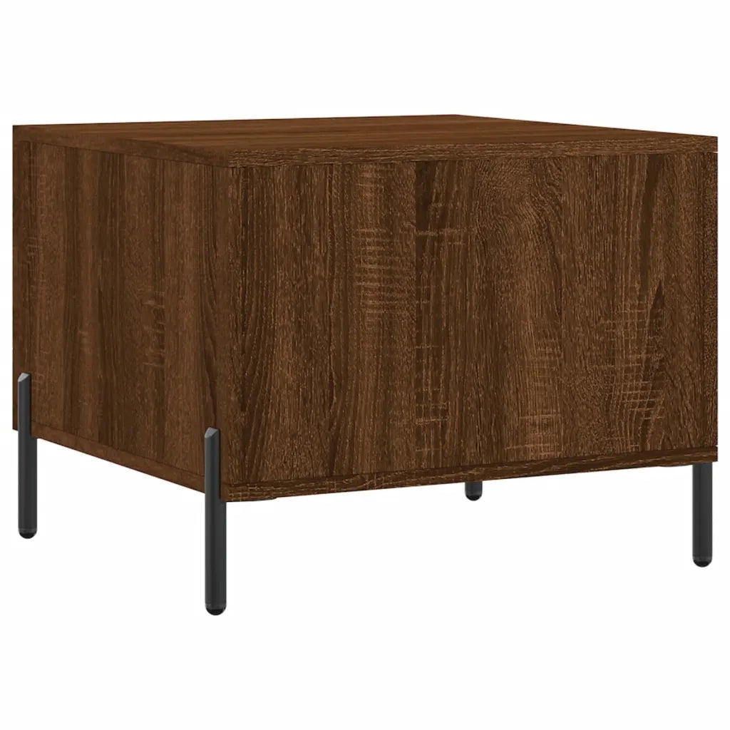 Tavolino da Salotto-Tavolino da soggiorno-Tavolo Rovere Marrone 50x50x40cm Legno Multistrato 524956