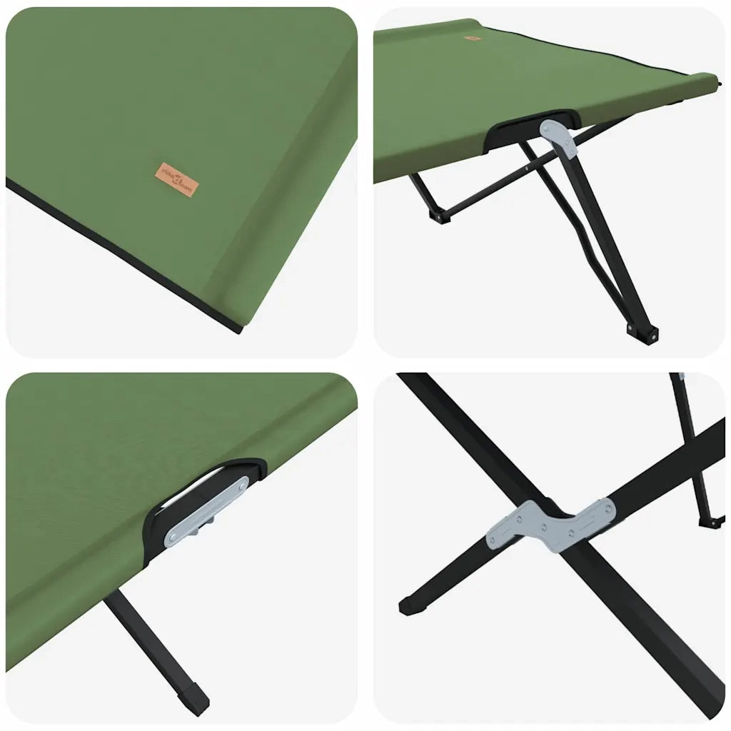 Letto da campeggio pieghevole Verde 206 x 76 x 74 cm CFW7379270