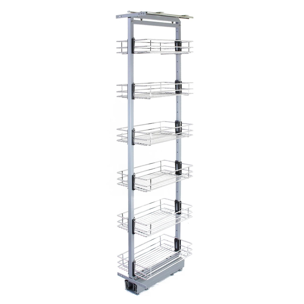Colonna dispensa estraibile cucina 6 cestelli soft close regolabile 170-195cm