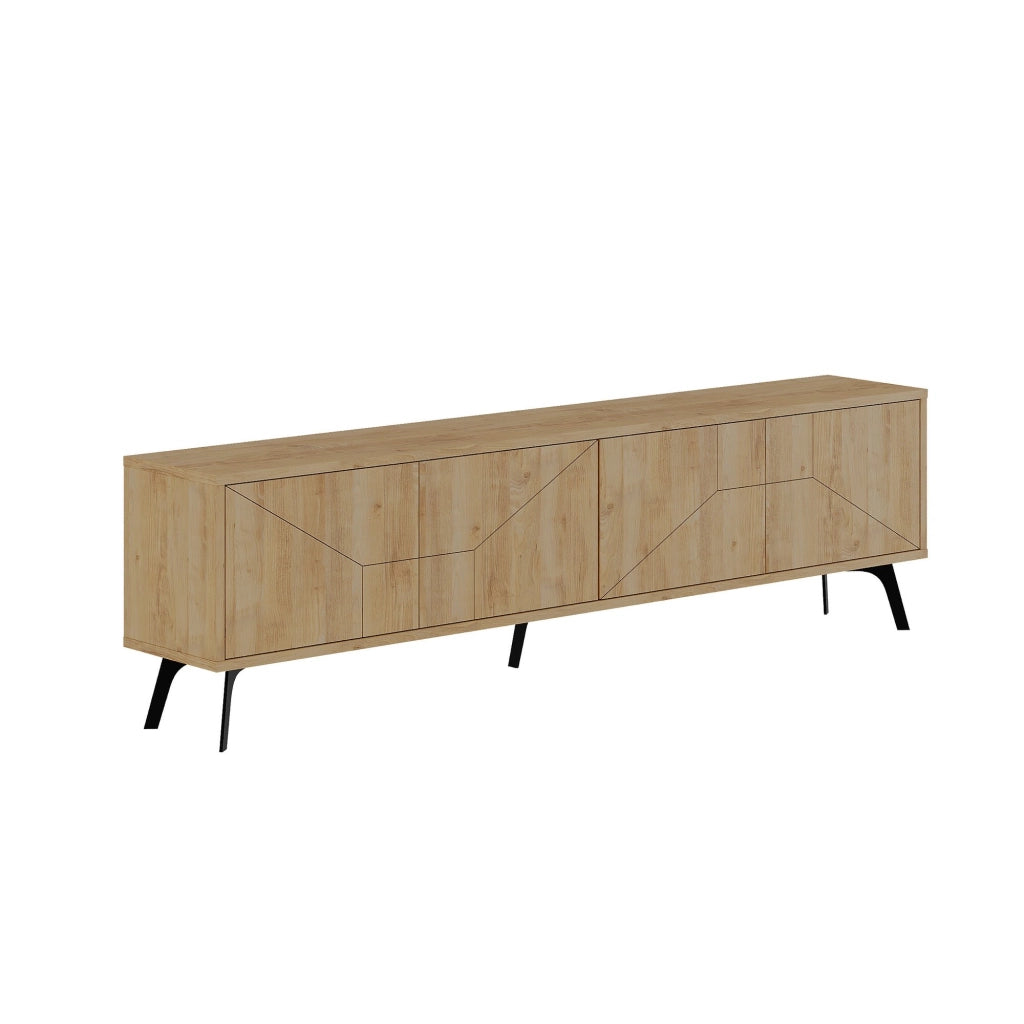 Porta TV in legno "Dune" - 180 x 29 x 50 cm - Beige