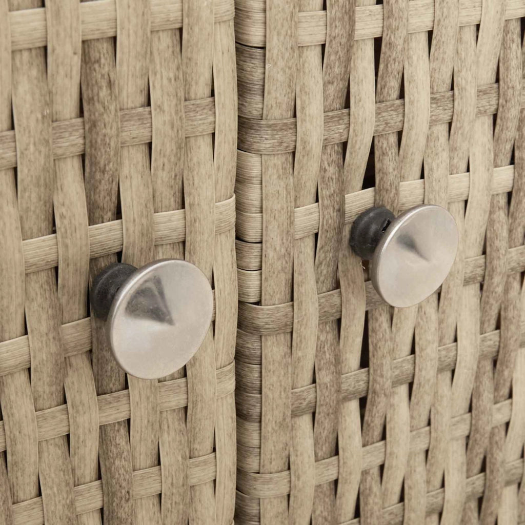 Mobiletto beige 70 x 50 x 87 cm con 3 ripiani resistente e piano in acacia design moderno 02_0059655
