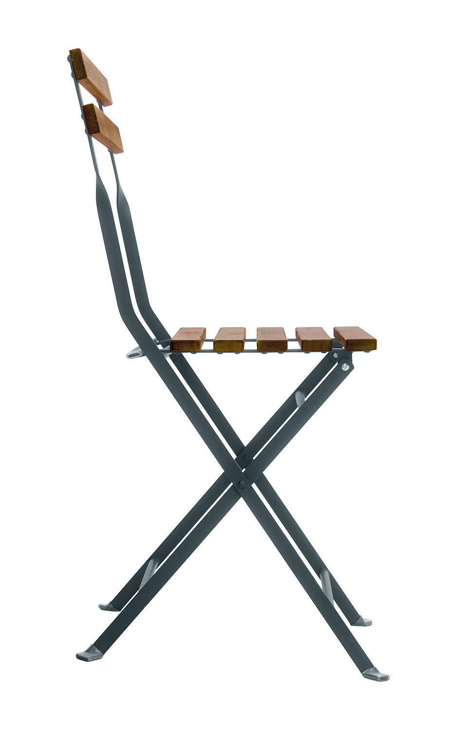 Set Tavolo e 2 Sedie da Giardino Pieghevoli Bistrò in Ferro e Legno di Acacia