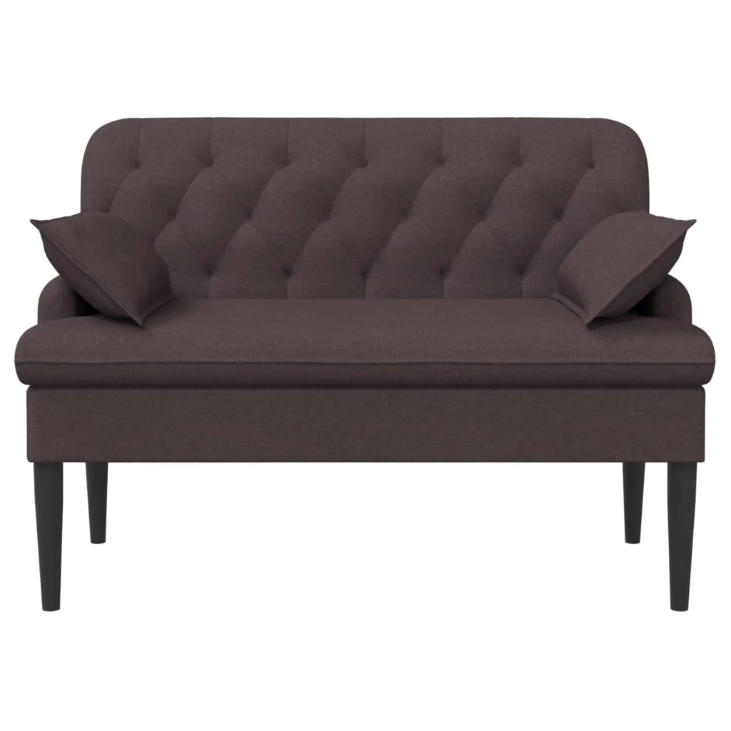 Loveseat con bottoni imbottiti Marrone Scuro 111 x 68 x 80 cm 42041800