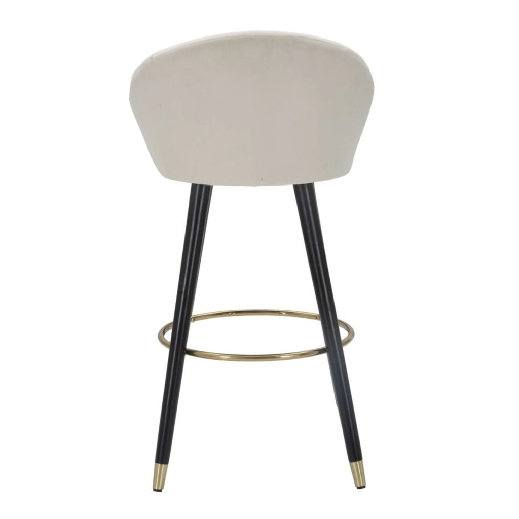 Sgabello Alto VKH429, Beige, Metallo, 55x56x104 cm