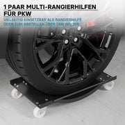 Carrello di trasporto auto Ausilio di manovra 1 coppia Posizionatore per parcheggio e spostamento 900 kg/coppia