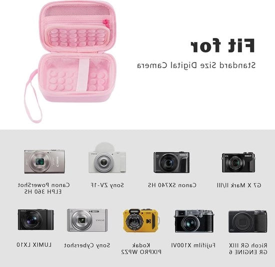 Borsa di protezione per macchine fotografiche digitali - borsa da viaggio in pelle rossa