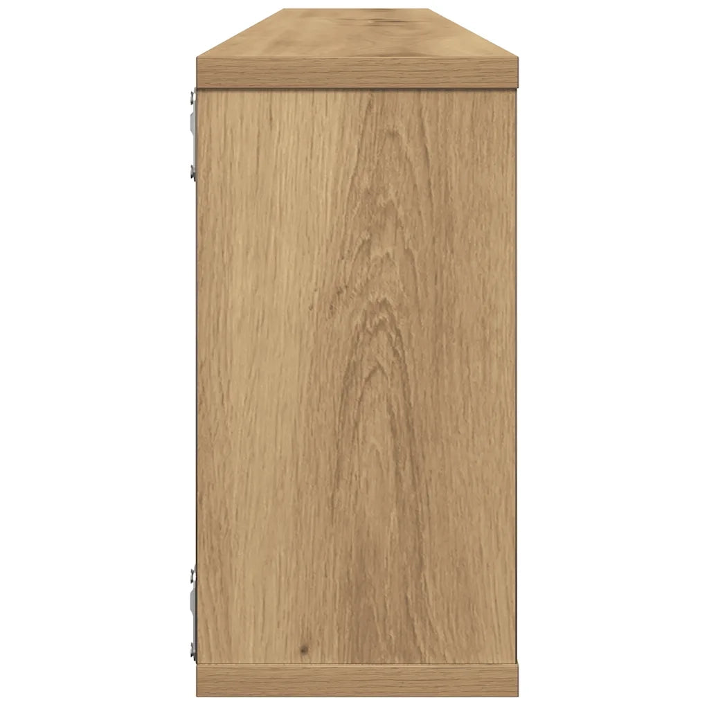 Mensole Parete a Cubo 4 pz Artigianale 100x15x30 cm Truciolato 856585