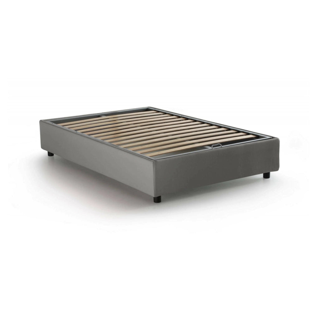 Ariba, Letto Piazza e Mezza Sfoderabile Made in Italy, Grigio