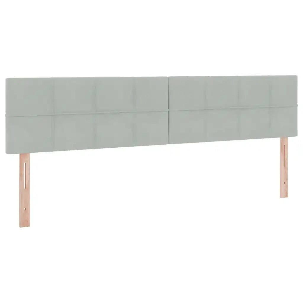 Letto con Contenitore Grigio chiaro 200 x 200 cm Velluto