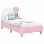 Letto singolo | Letto per adulti | Struttura letto per bambini con testata Rosa 70 x 140 cm PU